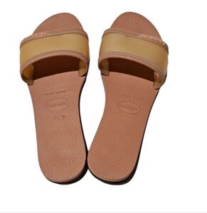 Havaianas Women's Tan Slide Sandals Size 37-38